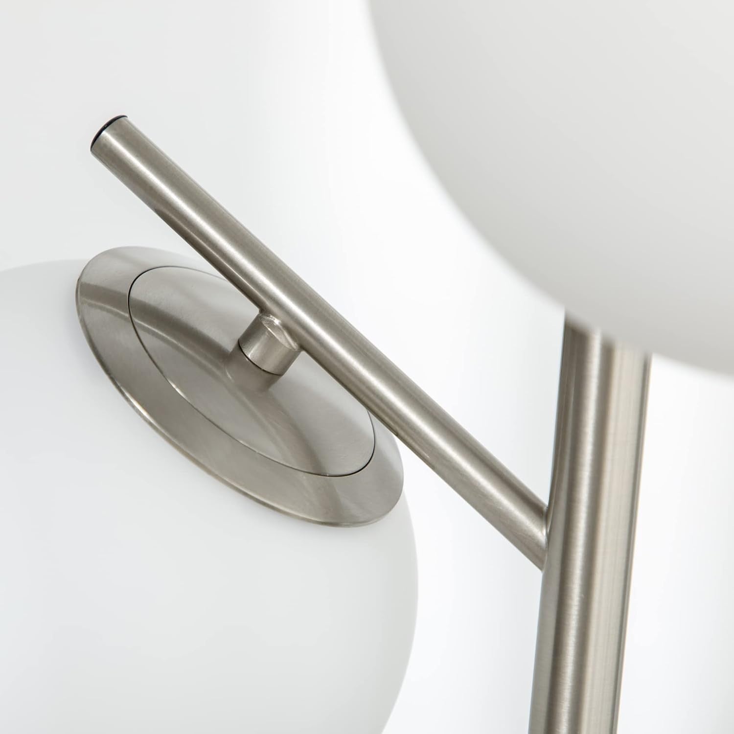 Modern 3-Light Tree Floor Lamp with Globe Shades & Sturdy Steel Base