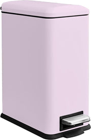 10L Pink Stainless Steel Pedal Bin Slim Bathroom Soft Close Lid