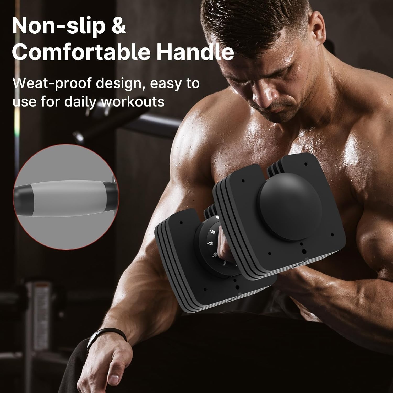 18kg Adjustable Dumbbell Pair 5-in-1 One-Hand Dial Space Saving