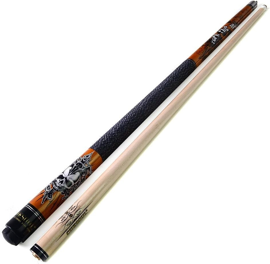 58” Heavyweight Pool Cue 21oz Maple Shaft 13mm Tip Linen Grip Soft Case