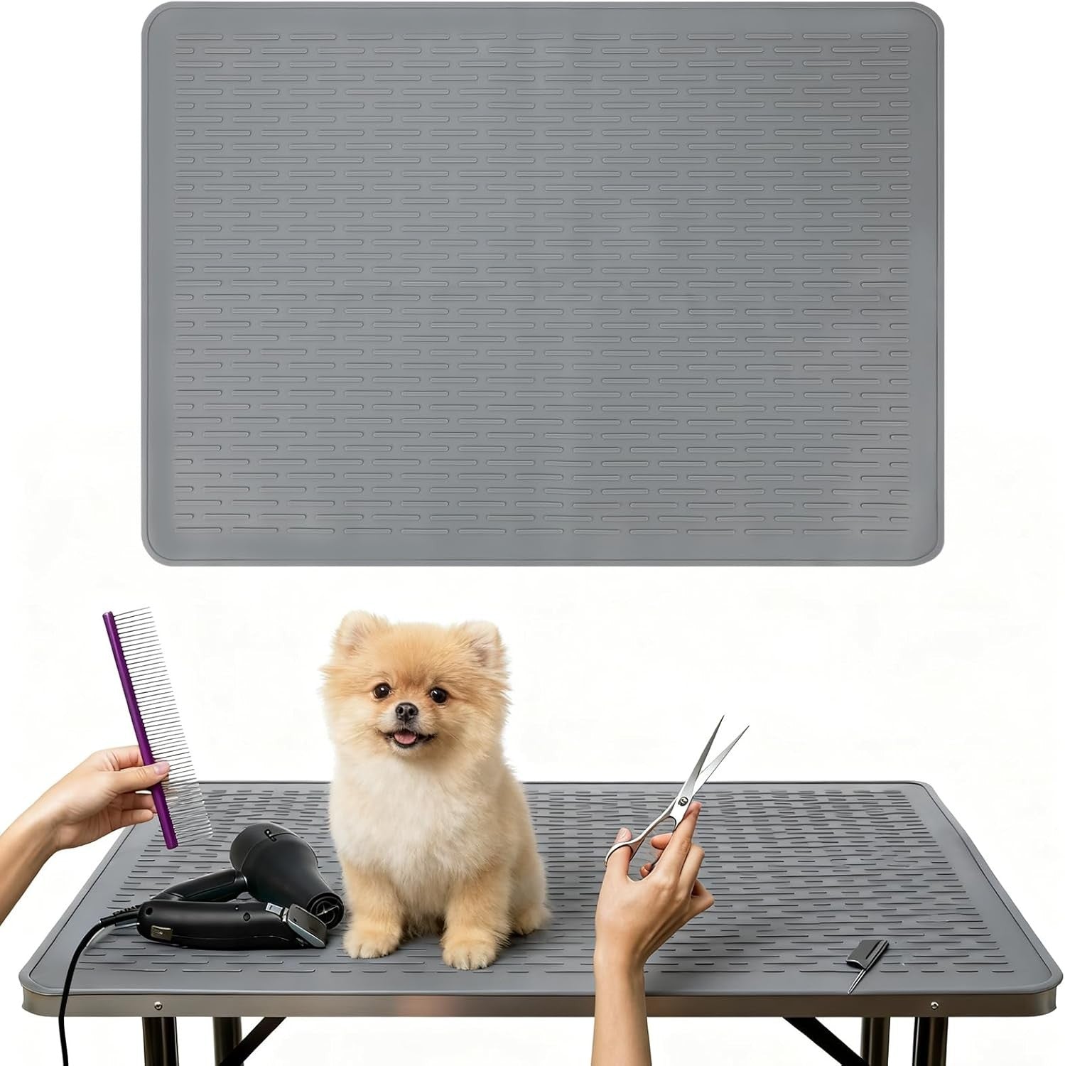Dog Grooming Table Mat Non Slip Silicone Anti Fatigue Pet Bath Mat