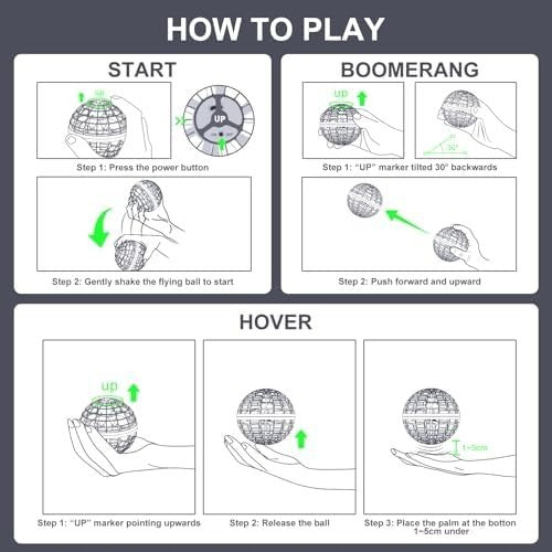 Flying Orb Ball Toy 2025 RGB Hover Spinner UFO Boomerang Drone Gift for Kids