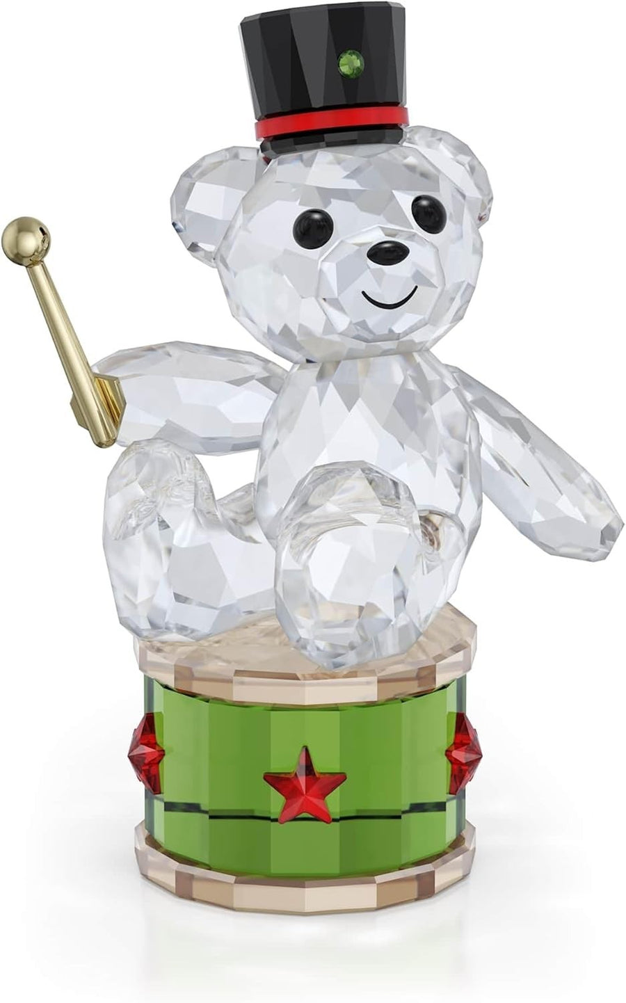 Holiday Crystal Bear Figurine 2025 – 730 Facets Luxury Ornament on Drum Display