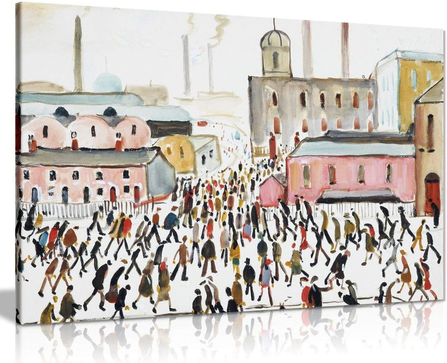 Going to Work Canvas Wall Art 18x12in Modern Home Decor Print