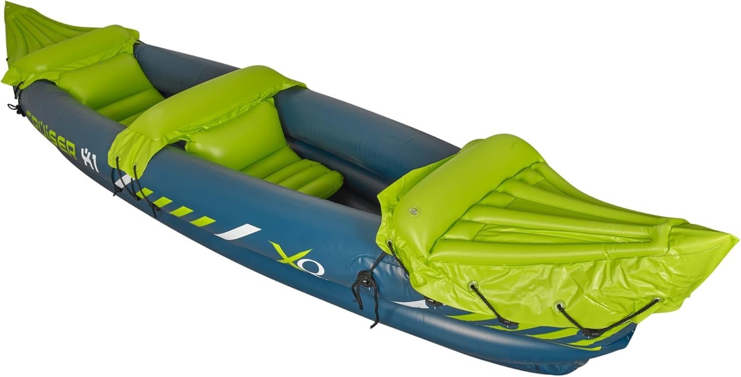 2 Person Inflatable Kayak Canoe PVC Boat w/ Paddle Repair Kit