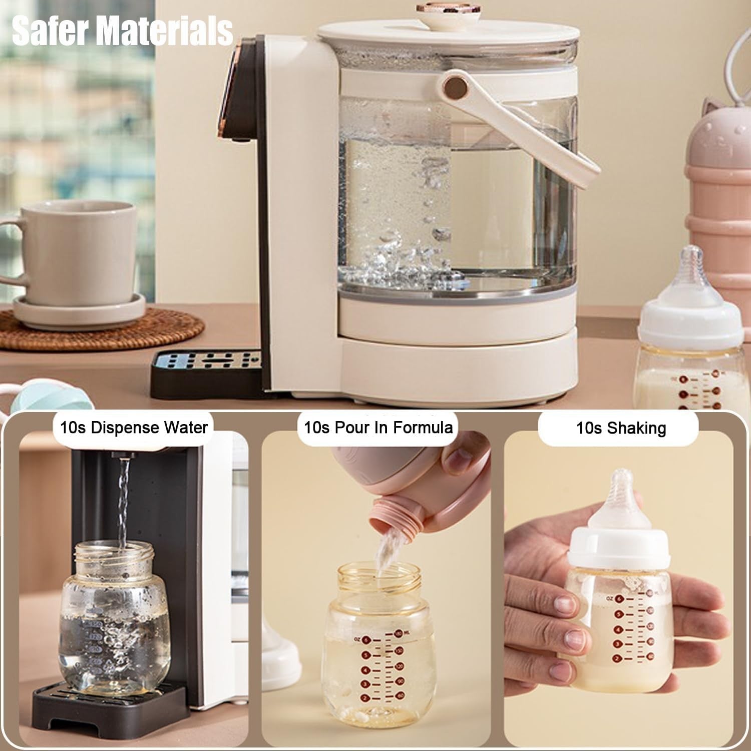 Baby Bottle Water Warmer Dispenser 3L Electric Kettle Precise Thermostat