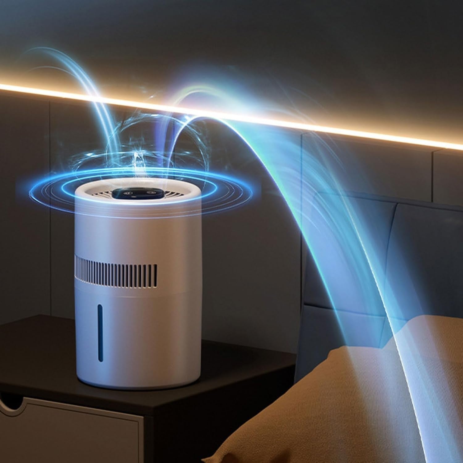 2 in 1 Air Purifier Humidifier HEPA Quiet 4L Tank Bedroom