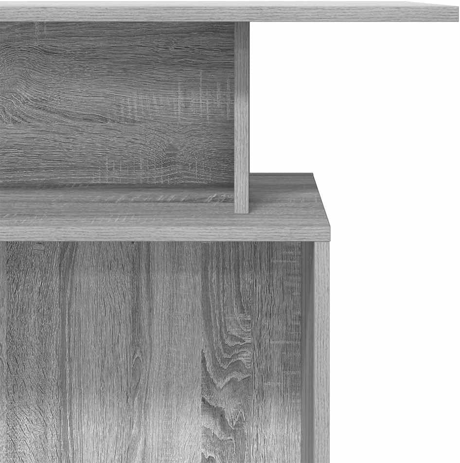Grey Sonoma Reception Desk 100x40x104cm Modern Counter with Storage Shelf