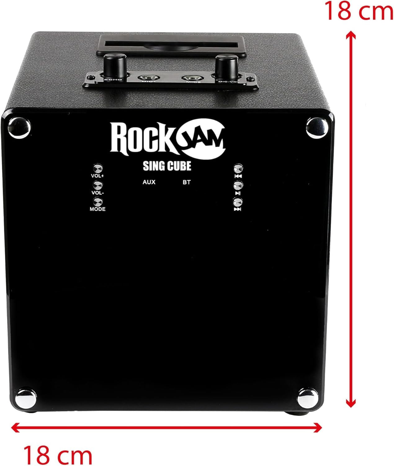 Bluetooth Karaoke Machine with 2 Mics LED Party Speaker Rechargeable