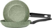 20cm & 24cm Green Eco Non Stick Frying Pan Induction Compatible Dishwasher Safe