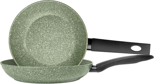 20cm & 24cm Green Eco Non Stick Frying Pan Induction Compatible Dishwasher Safe