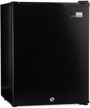 33L Black Mini Fridge Compact LED Lockable Tabletop Cooler Bedroom Office