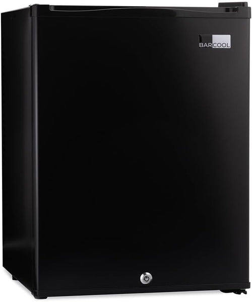 33L Black Mini Fridge Compact LED Lockable Tabletop Cooler Bedroom Office