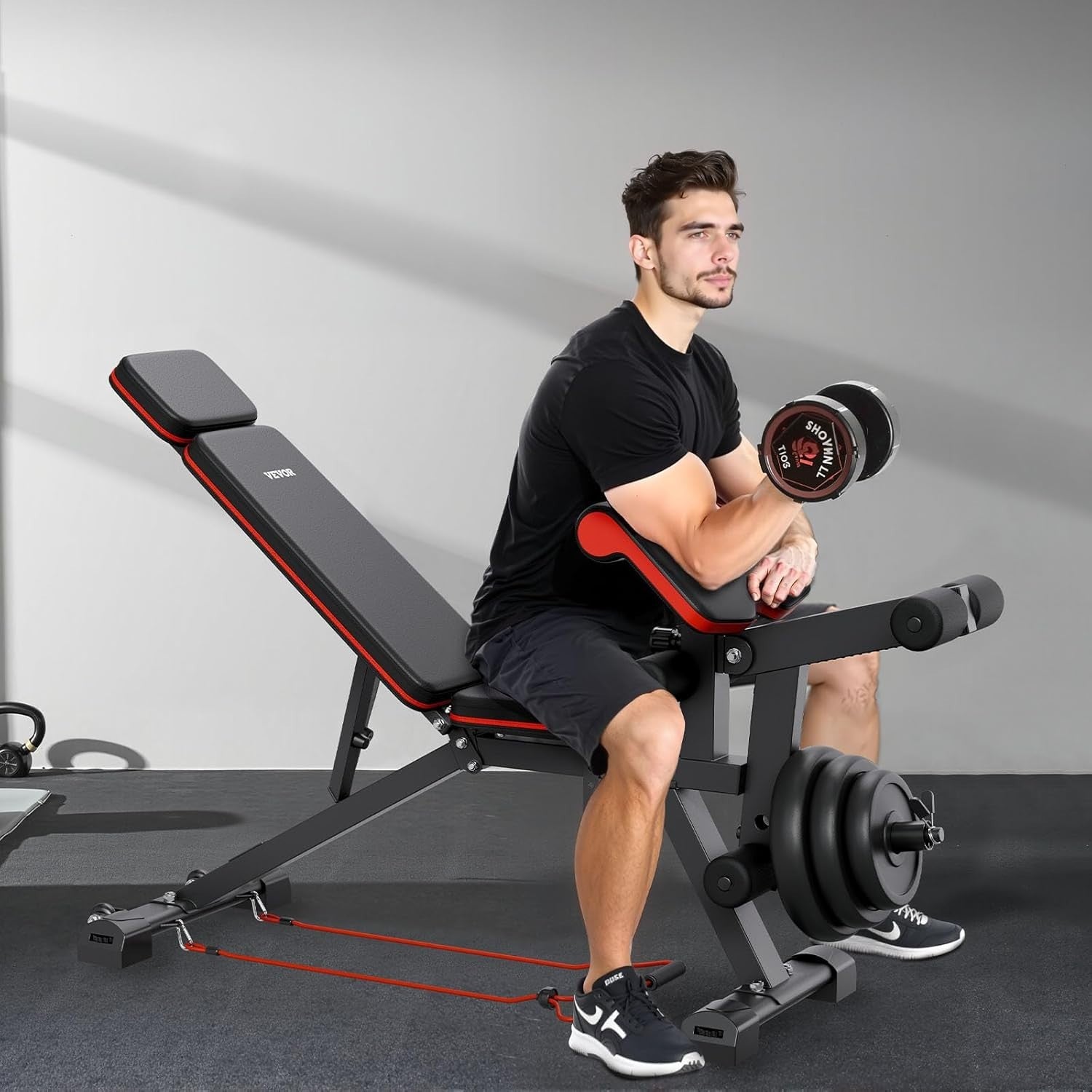 Heavy Duty Adjustable Weight Bench 800lb Full Body Home Gym Trainer