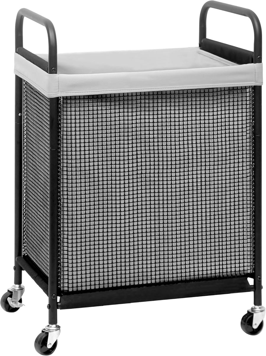 Rolling Laundry Hamper with Wheels 90L | Removable Liner Bag | Slim Laundry Cart