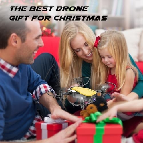 720P HD Foldable FPV Mini Drone Altitude Hold 3D Flip 2 Batteries Yellow