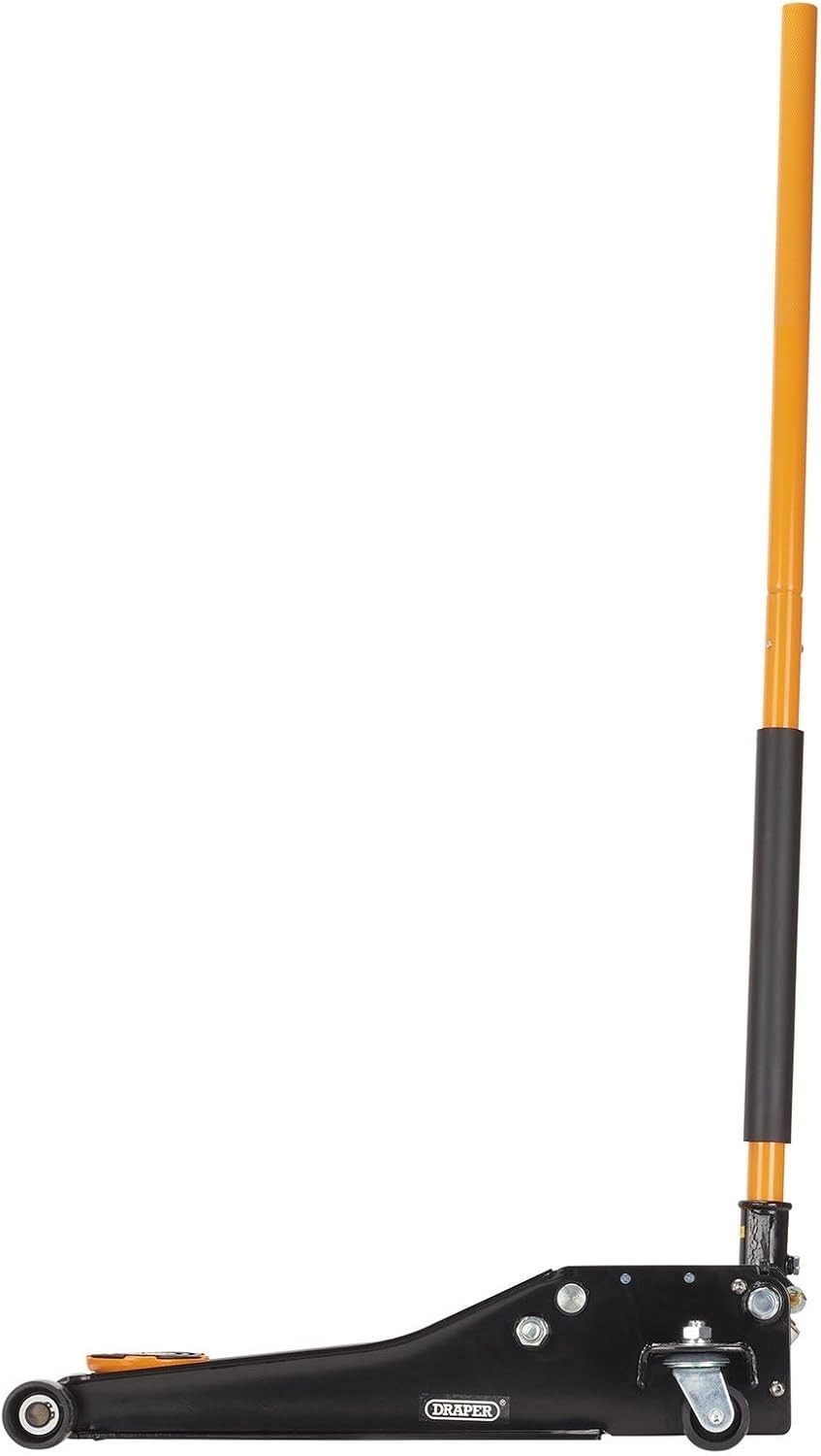 3 Ton Low Profile Trolley Jack 75–505 mm Heavy Duty Car Lift Orange/Black