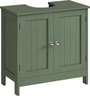 Forest Green Under Sink Cabinet – Bathroom Vanity Storage with 2 Doors & Shelf