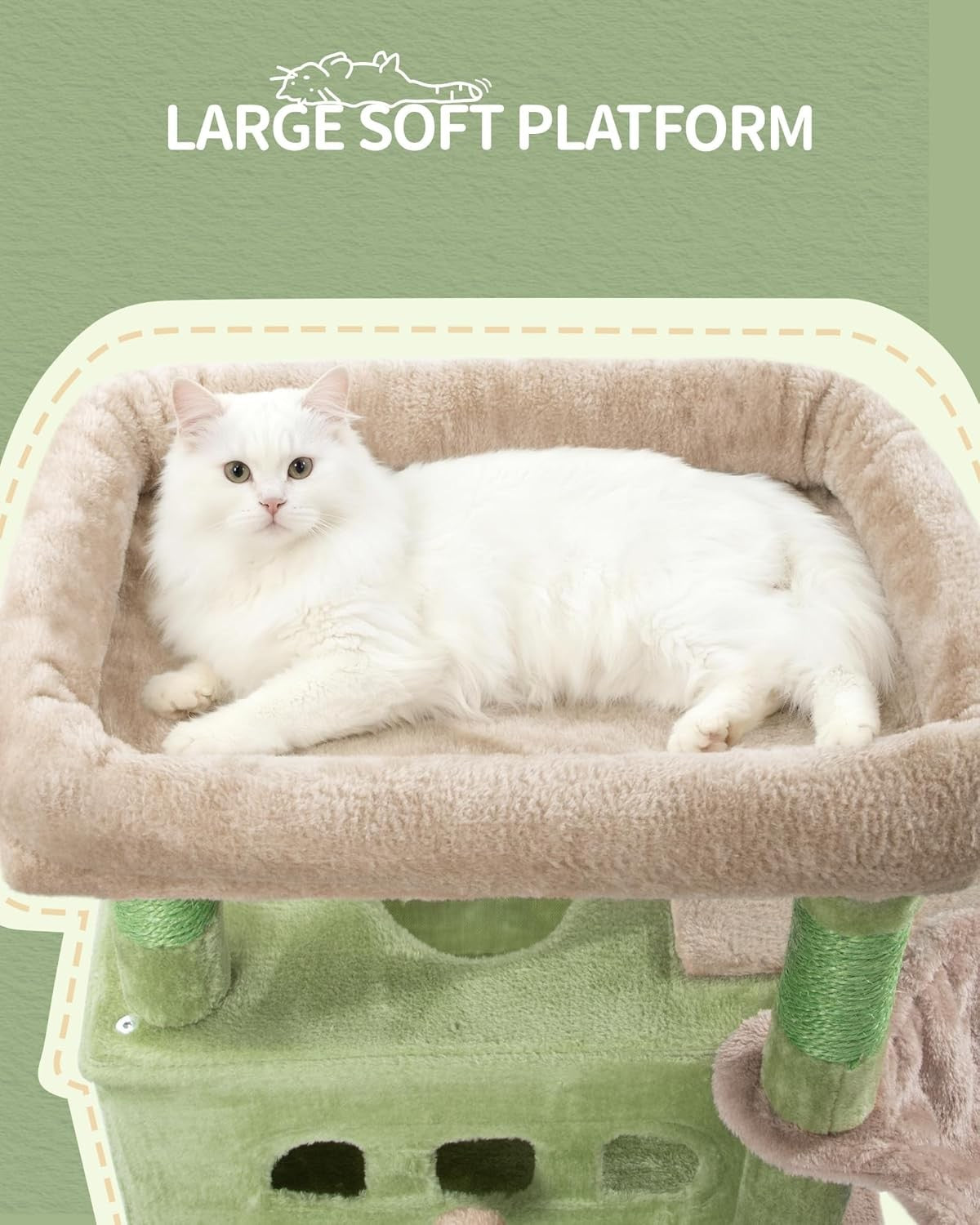 170cm Tall Cat Tree Tower Multi-Level Scratching Posts Condos Large Cats
