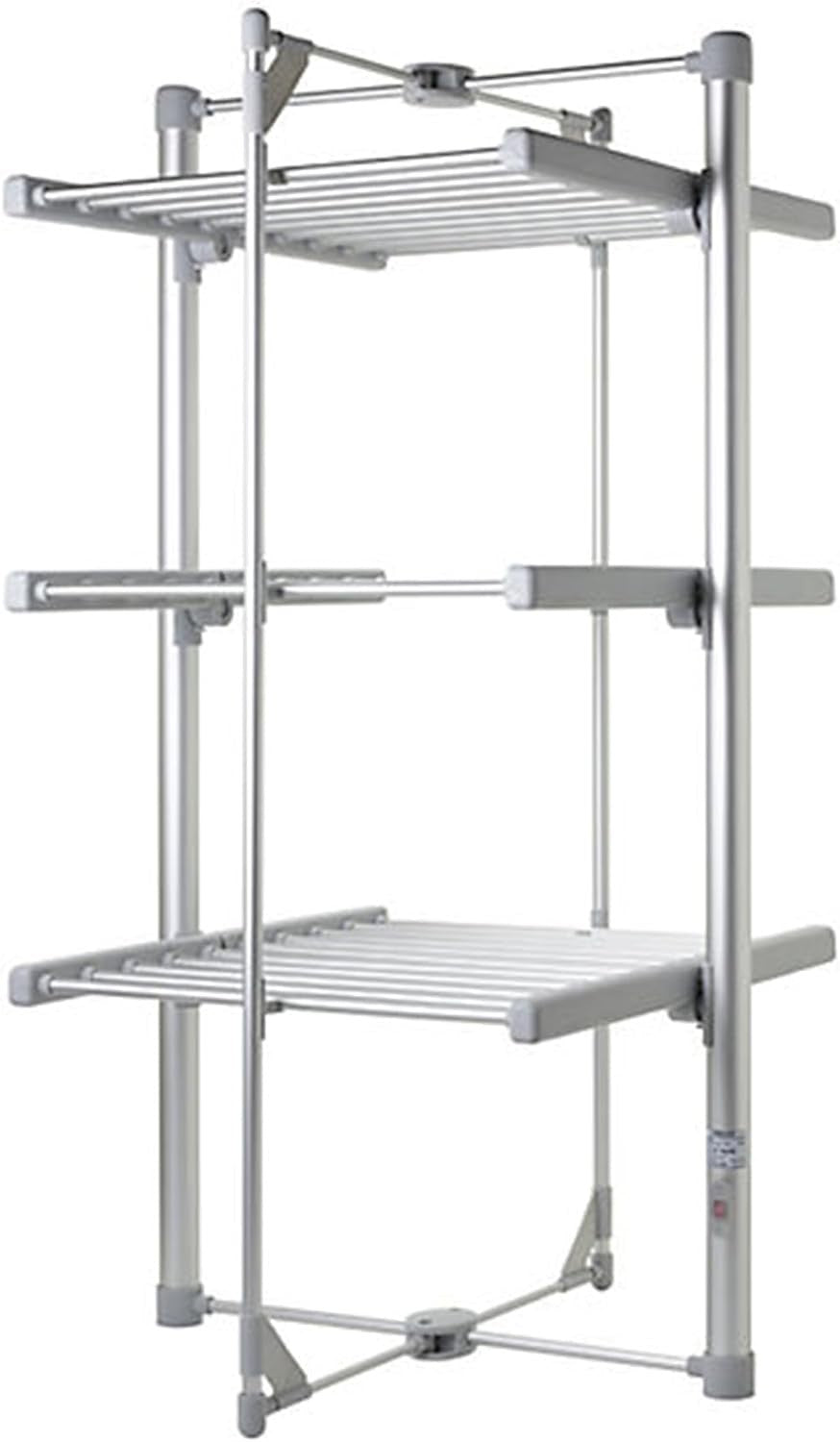 3 Tier Electric Clothes Airer Heated Folding Indoor Dryer 220W 24 Rails