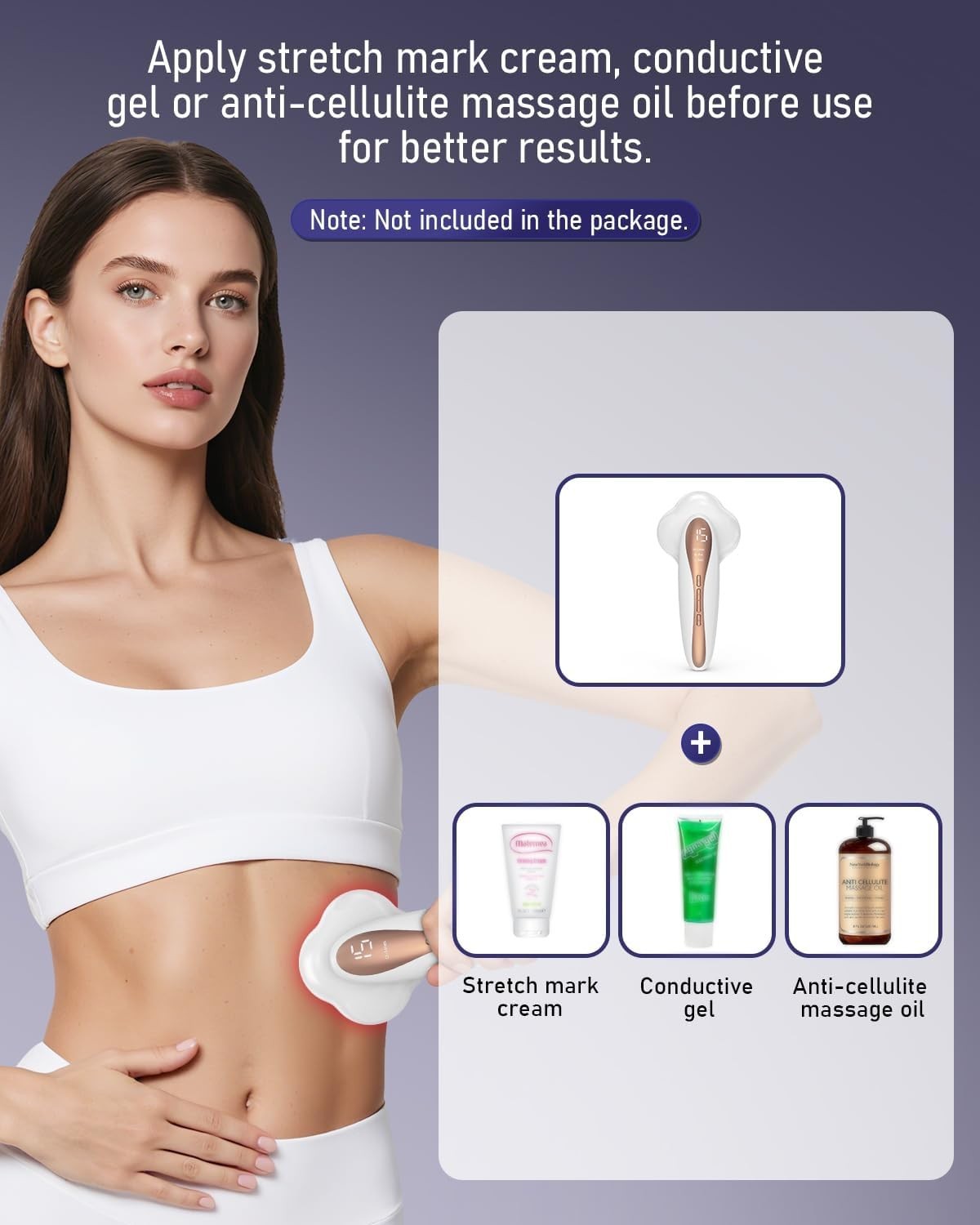 Portable Anti-Cellulite Massager with Heat, 15 Intensity Levels for Body Pain