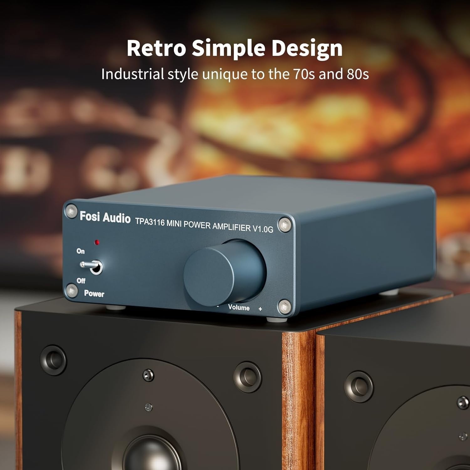 2 Channel Mini Hi-Fi Stereo Amplifier 100W Class D Audio Amp RCA Input Compact
