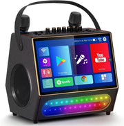 Smart Touch Screen Karaoke Machine with 2 Wireless Mics