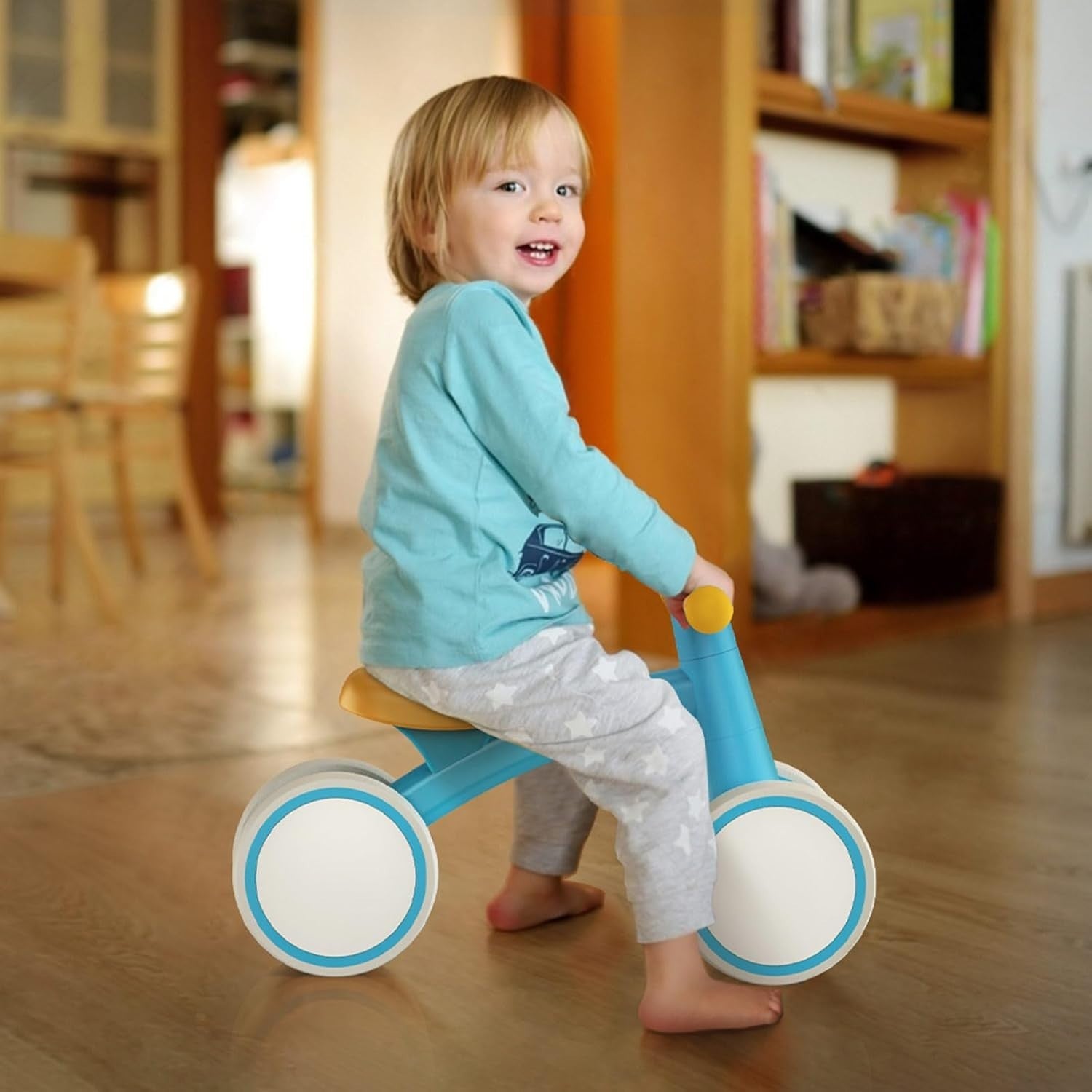 Baby Balance Bike 4 Wheel Toddler First Bike 1st Birthday Gift 1-2 Year