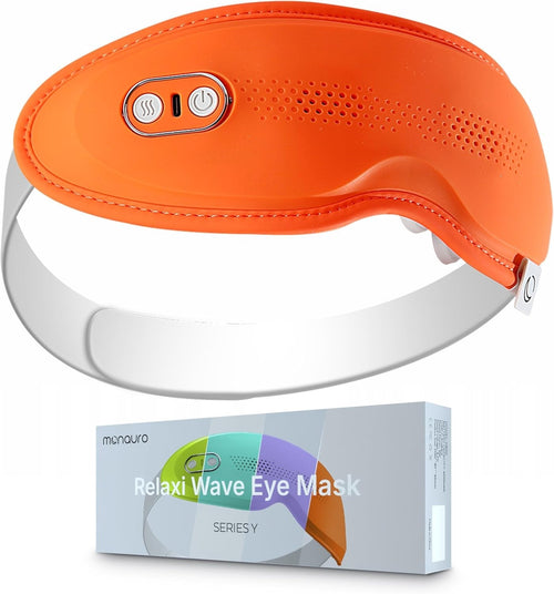 Ergonomic Heated Eye Massager Vibration Wraparound Travel Use