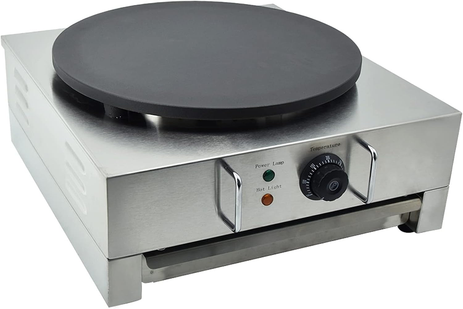 40cm Commercial Electric Crepe Maker 3000W Non-Stick Stainless Steel Hotplate