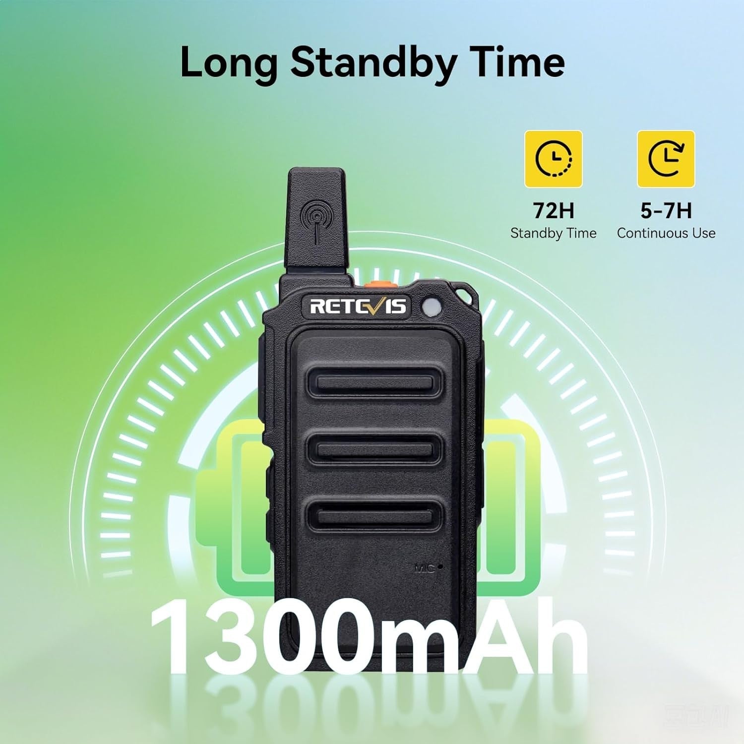 Mini Rechargeable Walkie Talkies PMR446 VOX Long Battery 2 Pack