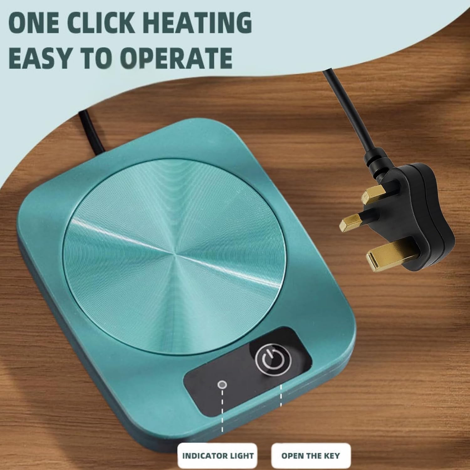 Electric Coffee Mug Warmer Auto On Off Desk Cup Heater Pad