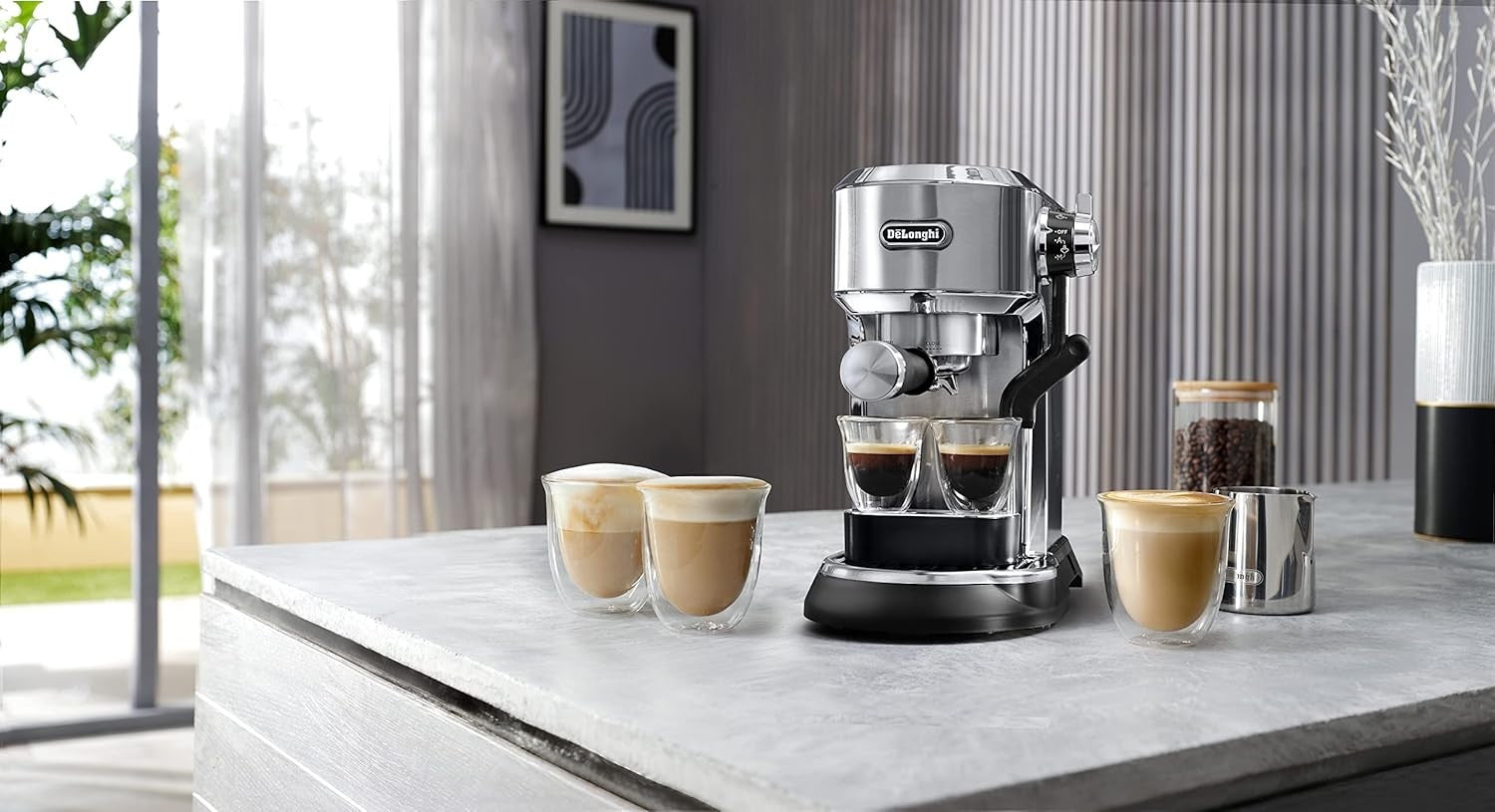 Compact Espresso Coffee Machine | 15-Bar Pump | Auto Steam Wand | Milk Frother
