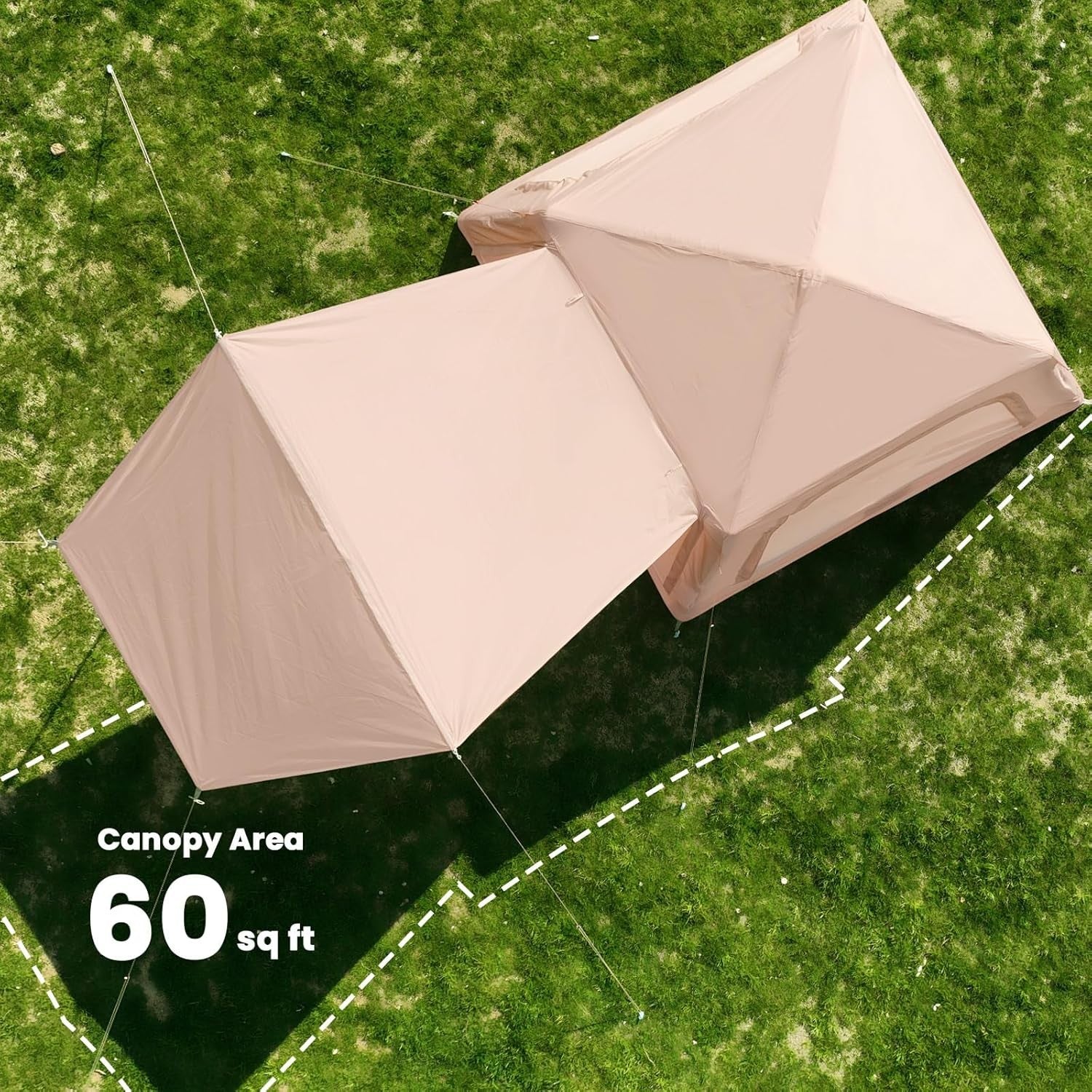 Inflatable Camping Tent 2-4 Person Waterproof Oxford Air Beam Glamping