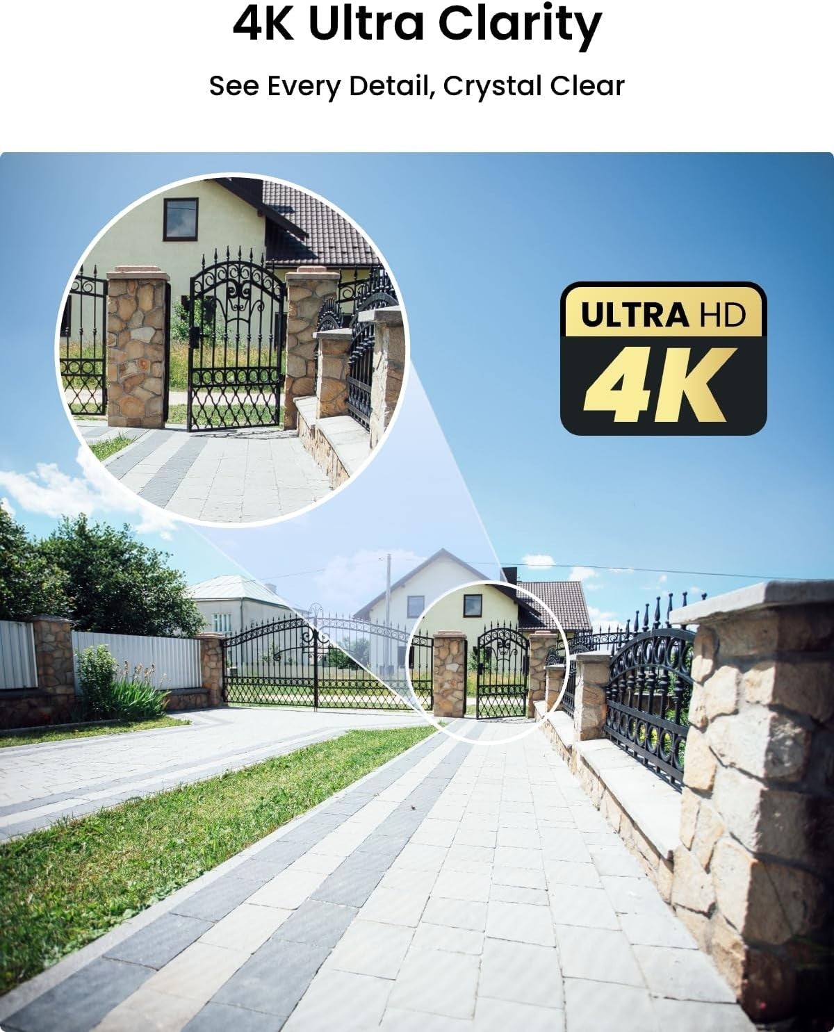 4K PoE Security Camera 8MP AI Human Vehicle Detection IP66 Audio