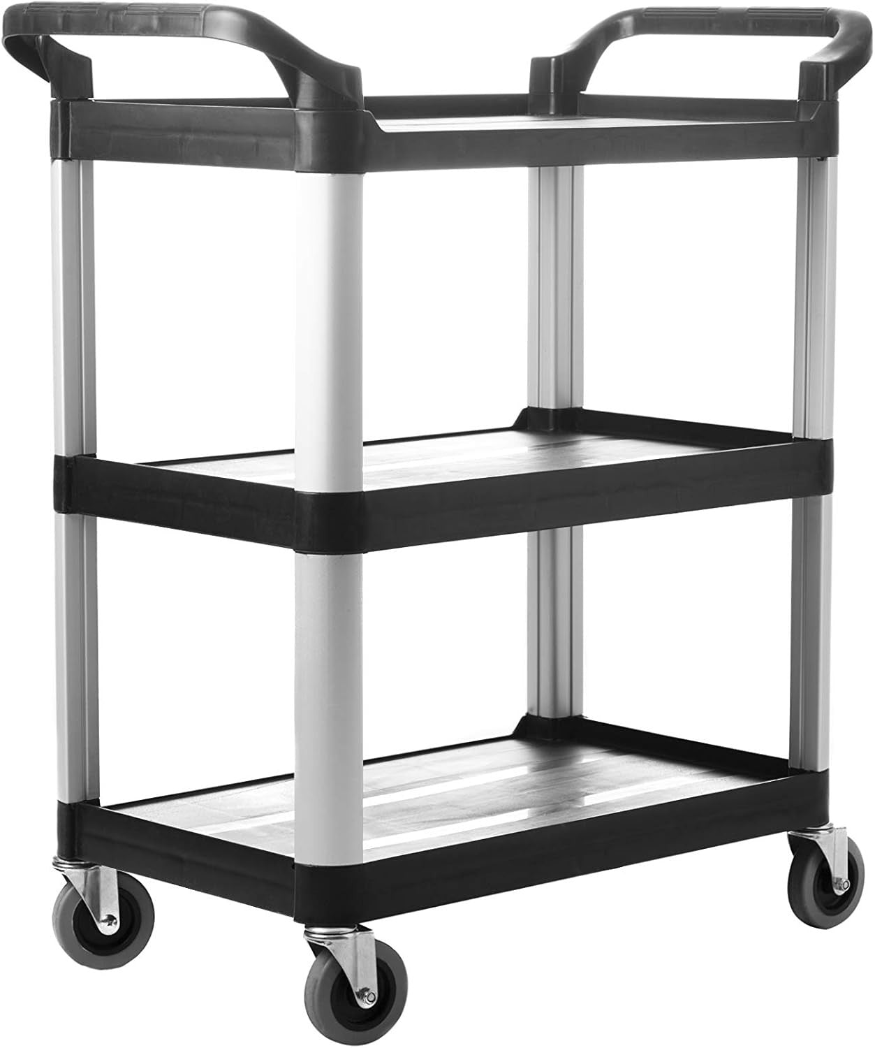 3 Tier Catering Trolley Heavy Duty Rolling Cart Kitchen Service Storage