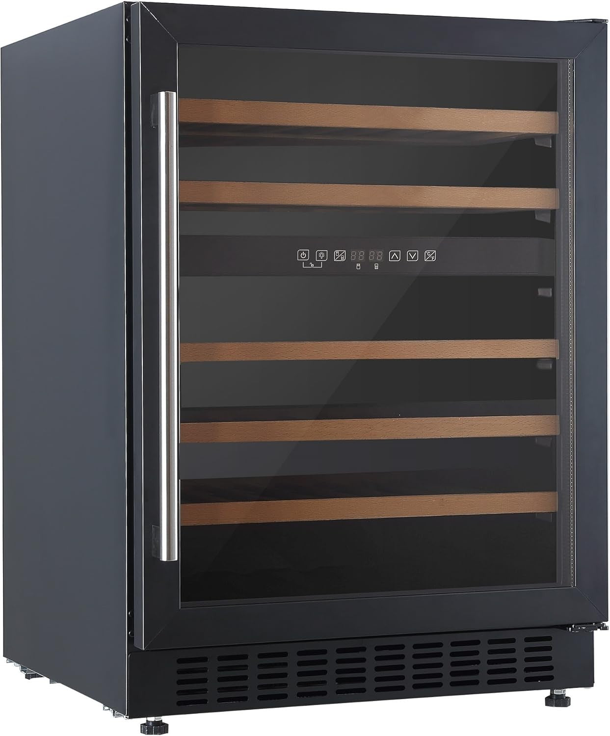 46 Bottle Dual Zone Wine Cooler Built In Under Counter LED Glass Door