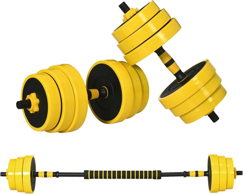 Adjustable Dumbbell Barbell Set 25kg 3-in-1 Home Gym Weight Training