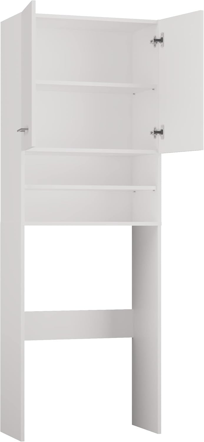 Over Washing Machine Storage Cabinet Bathroom Laundry Unit Shelves White