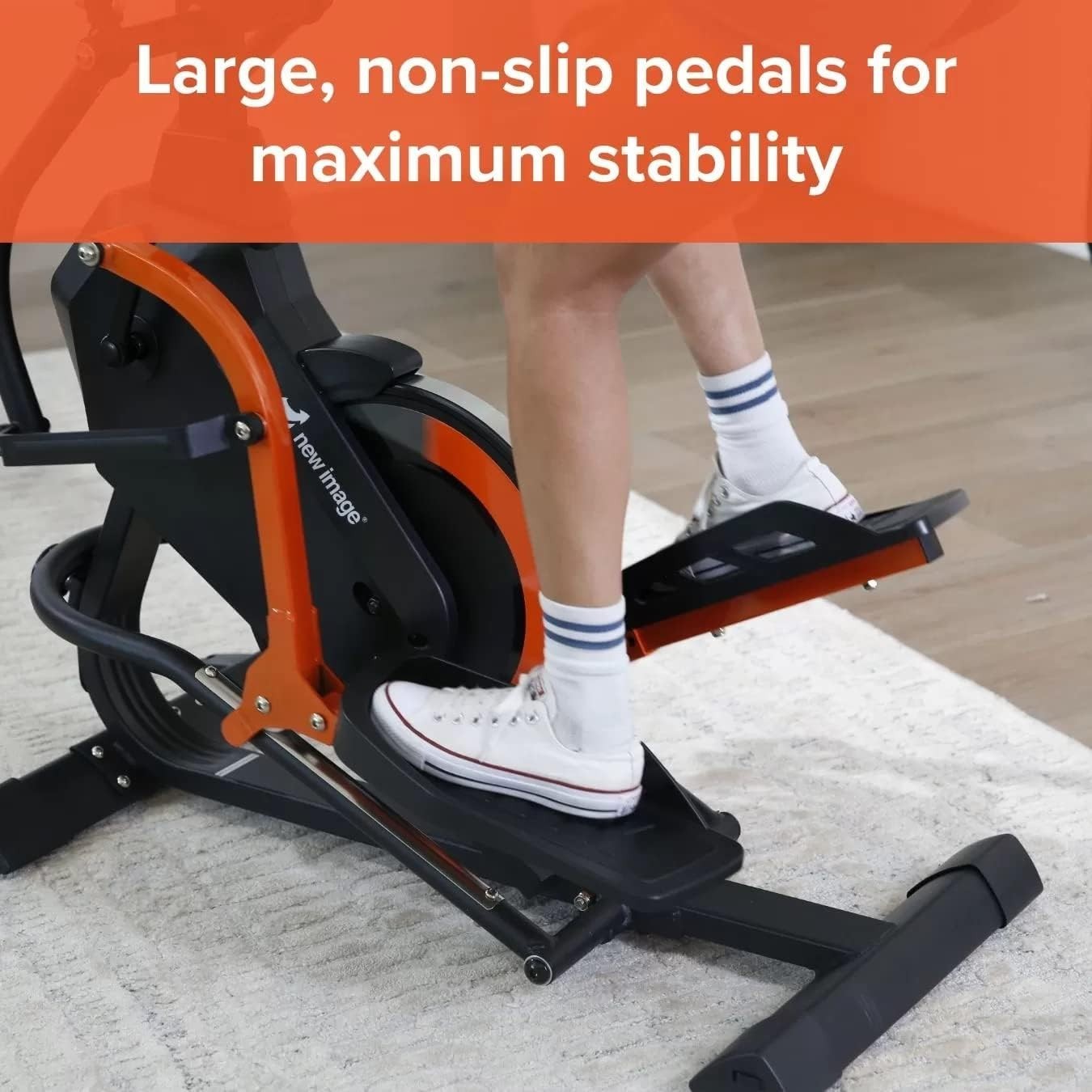 Upright Elliptical Cross Trainer 8-Level Magnetic Resistance, Adjustable Incline
