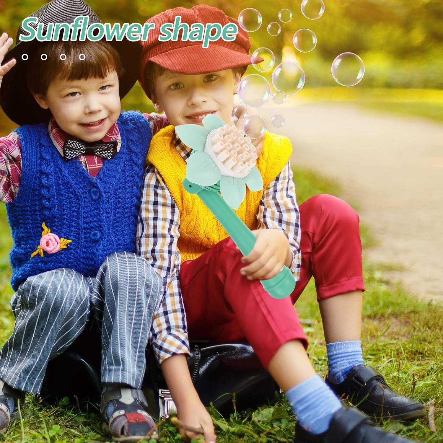 Sunflower Bubble Machine Portable Electric Bubble Blower Kids Toy