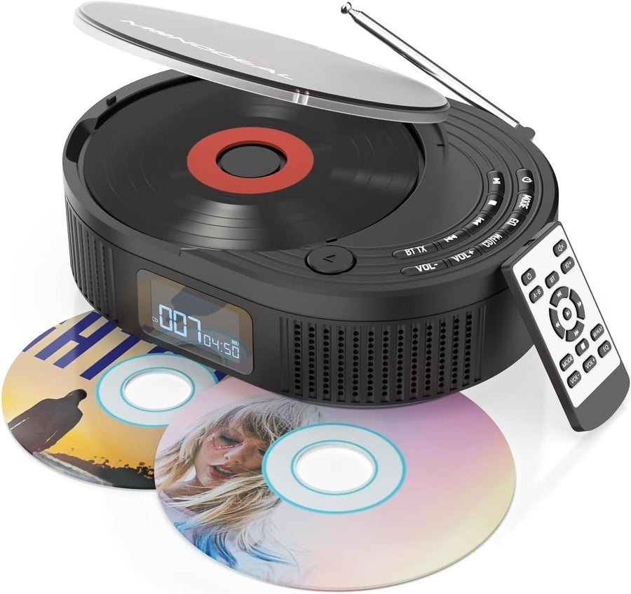 Rechargeable Bluetooth CD Player FM Radio USB AUX Stereo Speakers
