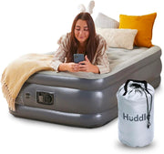 Inflatable Air Bed with Built-In Pump Quick Inflate for Guests & Camping Grey