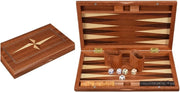 Handmade Wooden Backgammon Set 11 Inch Folding Travel Board Family Game