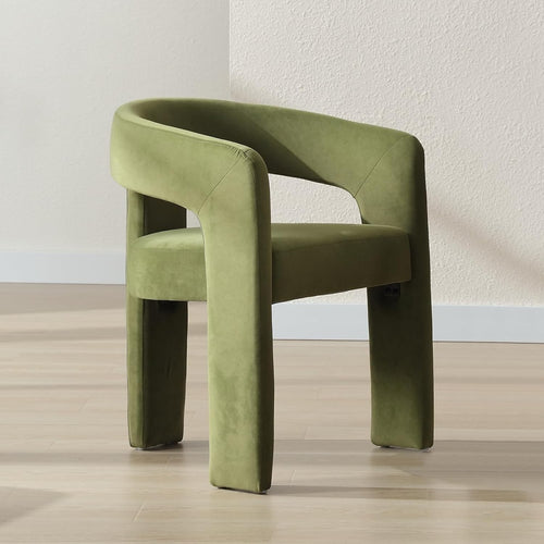 Green Velvet Accent Tub Chair Modern Armchair Vanity Seat