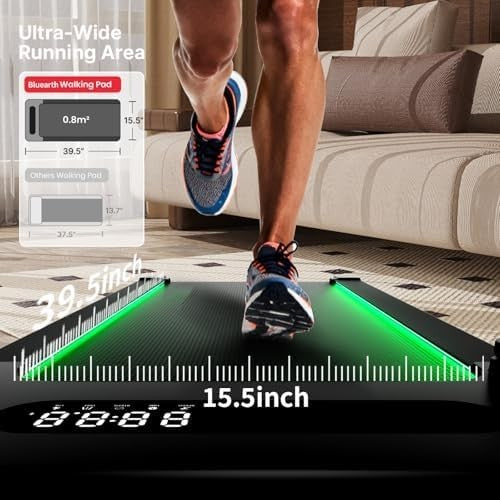 Walking Pad Treadmill 10% Auto Incline 2.5HP Under Desk Quiet Smart App Routes