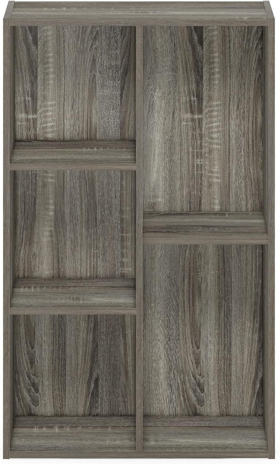 5 Cube No Tool Bookcase Storage Open Shelf Compact Design Organizer French Oak