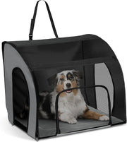 Travel Safety Pet Carrier Large 56x56x65cm Soft Dog Car Seat Crate Grey Black