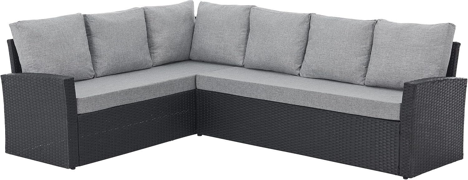 9 Seat Rattan Corner Sofa & Dining Set Outdoor Garden Patio Cushioned Seating