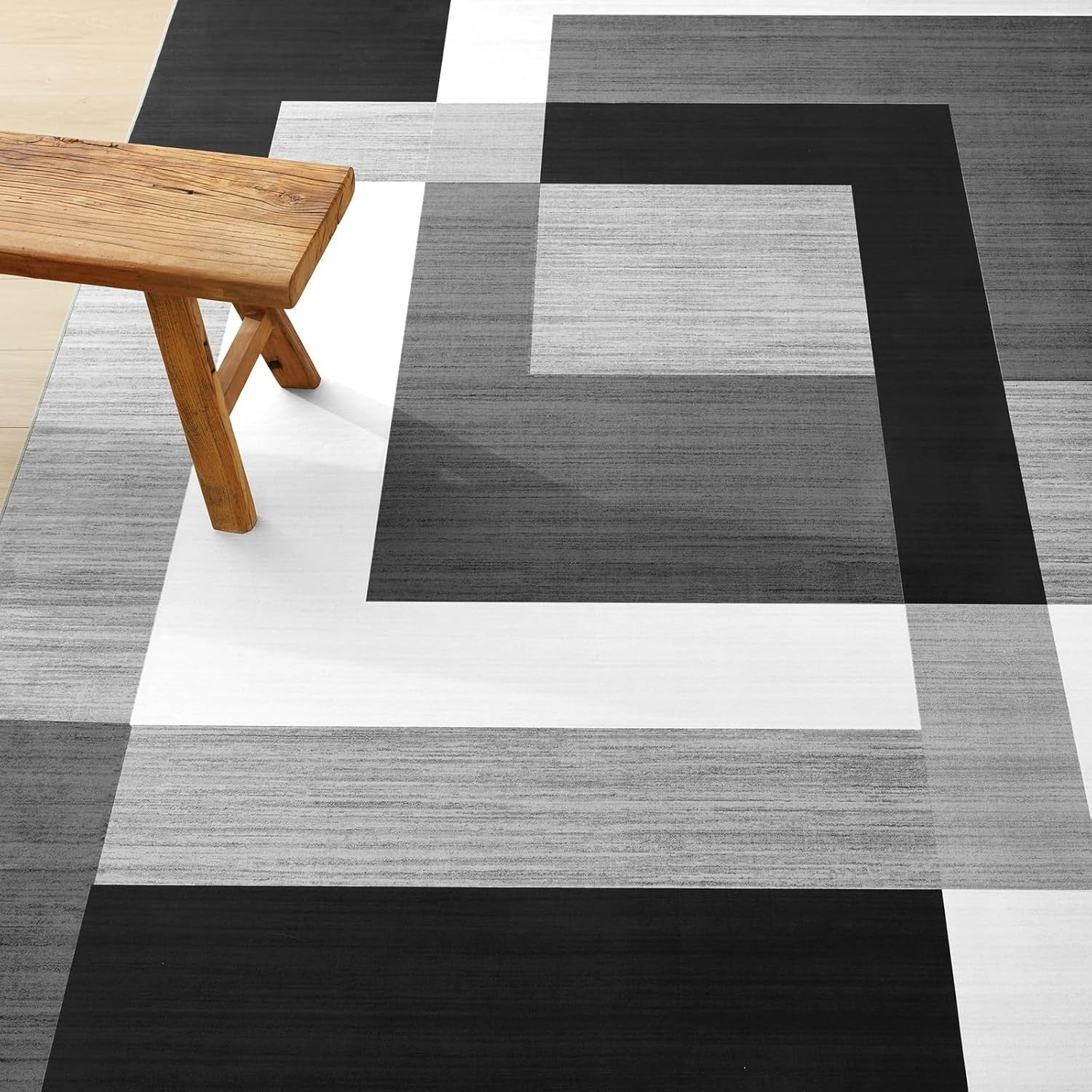 Large Geometric Modern Area Rug Soft Touch Non-Shedding Floor Carpet 120x170cm